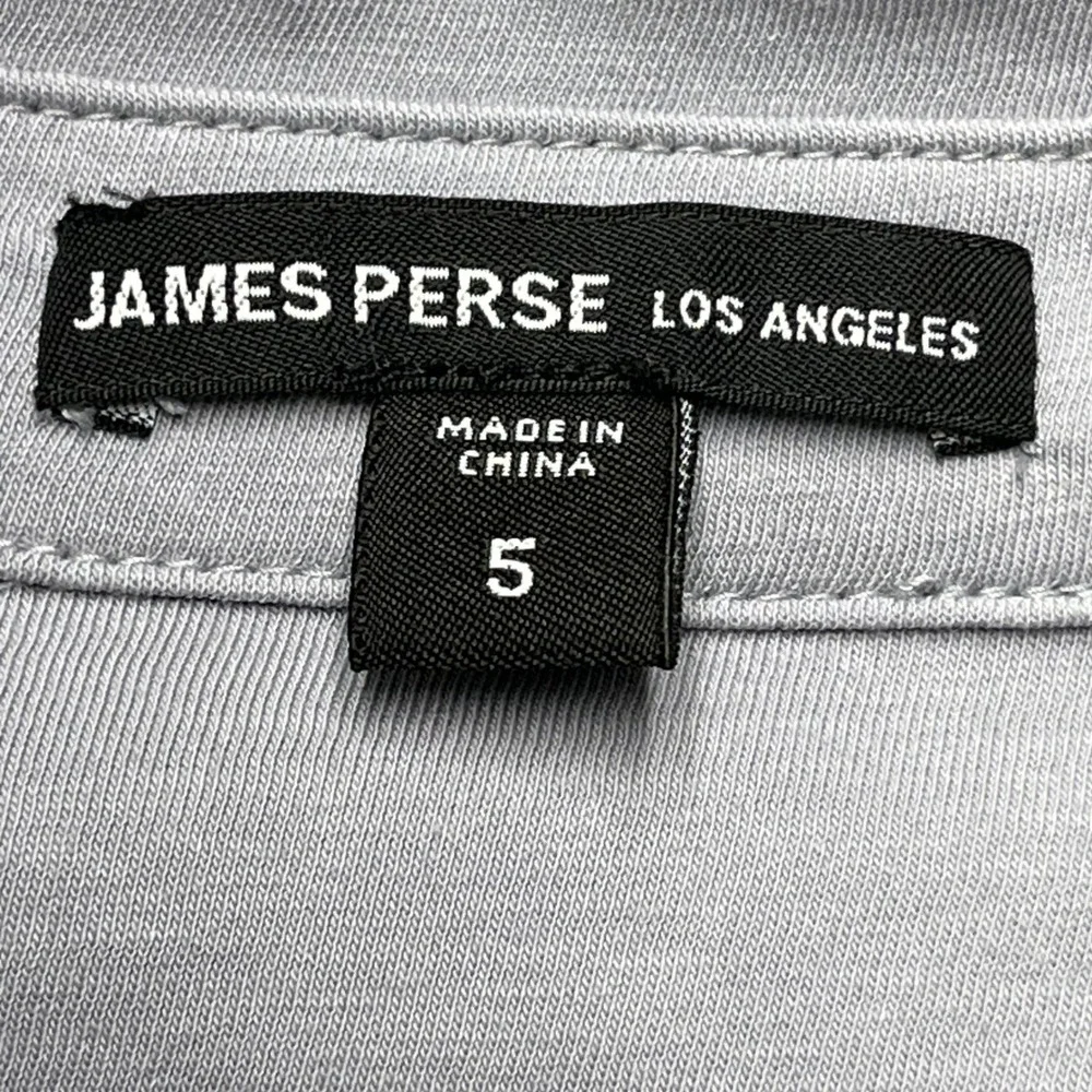 James Perse Clean Finish Jersey Men Gray Cotton Long Sleeve Button Shirt 5 95330
